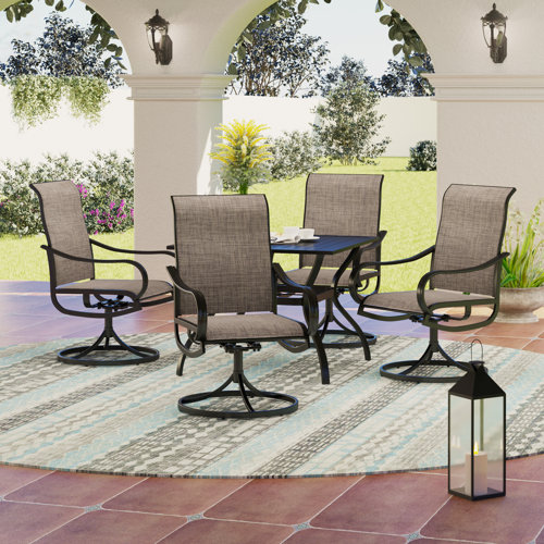 Lark Manor Mcgahan Swivel Patio Dining Armchair & Reviews Wayfair